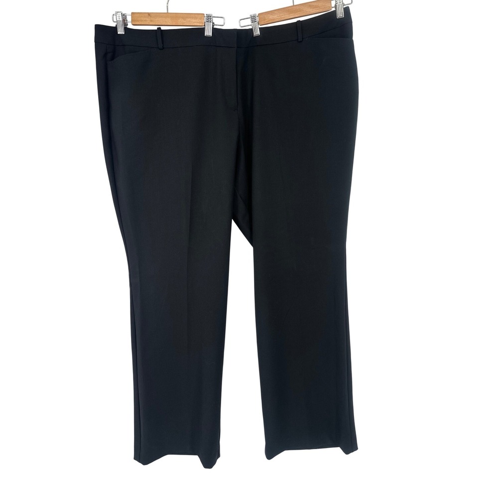Worthington Black Dress Pants 28W NWT Modern Fit Trouser Plus Size Professional
